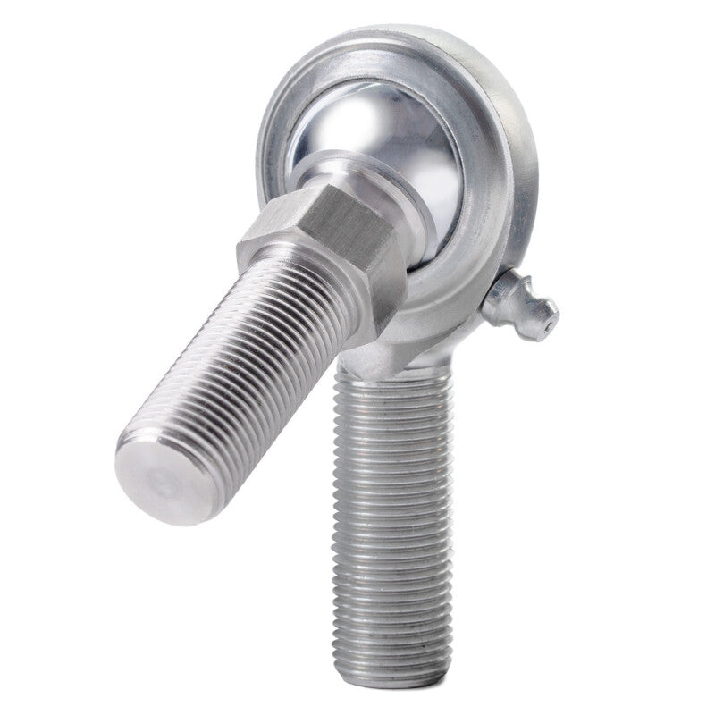QA1 C Series 2-Pc Rod End - Male/Left Hand - .5in Bore x 1/2-20 w/Stud & Zerk - Carbon Steel