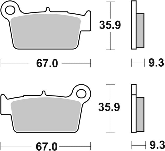 Brembo 09-13 Aprilia MXV 450cc Brake Pad - Rear