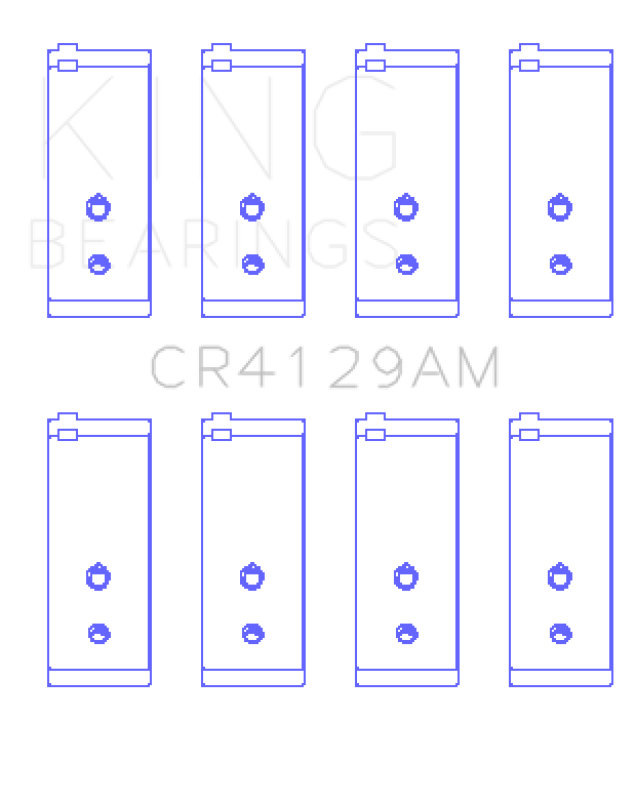 King Engine Bearings Toyota 18R/21R (Size +1.0) Connecting Rod Bearing Set