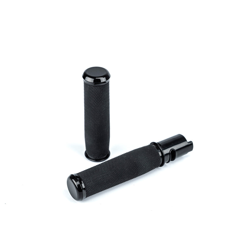 Bikers Choice Billet Aluminum Black Throttle-By-Wire Contour  Grips