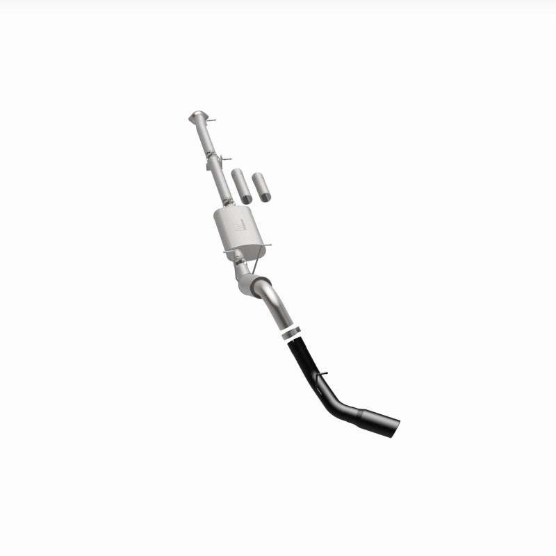MagnaFlow 11-19 GM 2500/3500 6.0L 4in Single Passenger Side Rear Exit Cat-Back Exhaust w/Black Tips