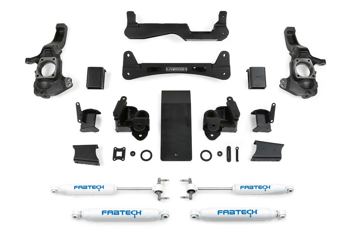Fabtech 20-21 GM 2500HD 4WD 6in Rts Sys w/Perf Shks