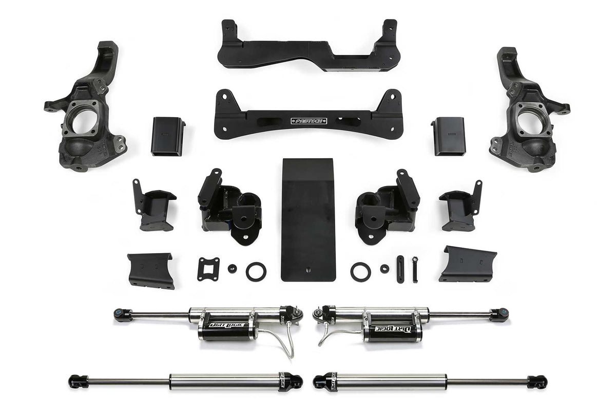 Fabtech 20-21 GM 3500HD 4WD 6in Rts Sys w/Dlss Resi Shks