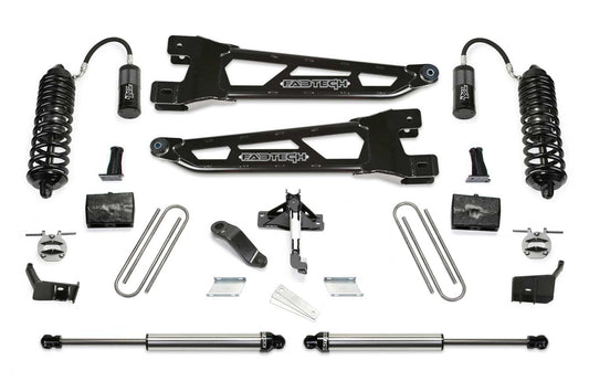 Fabtech 23-24 Ford F450/F550 4WD 6in Radius Arm Lift Kit w/ Front 4.0 Resi Coil & Rear 2.25 Shocks
