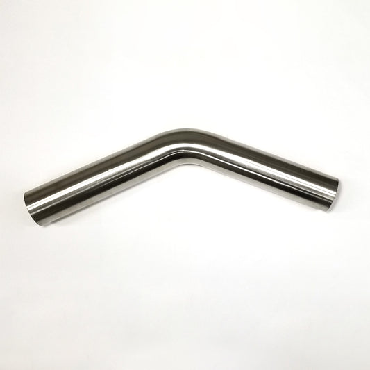 Stainless Bros 2.13in SS304 45 Deg Mandrel Bend - 1.5D Radius 16GA/.065in Wall 6in Leg / 8in Leg