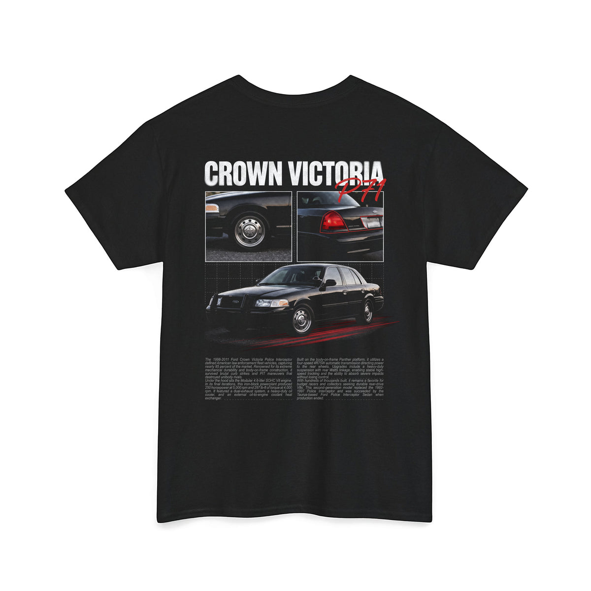 1998-2011 Ford Crown Victoria Police Interceptor Cotton T-Shirt