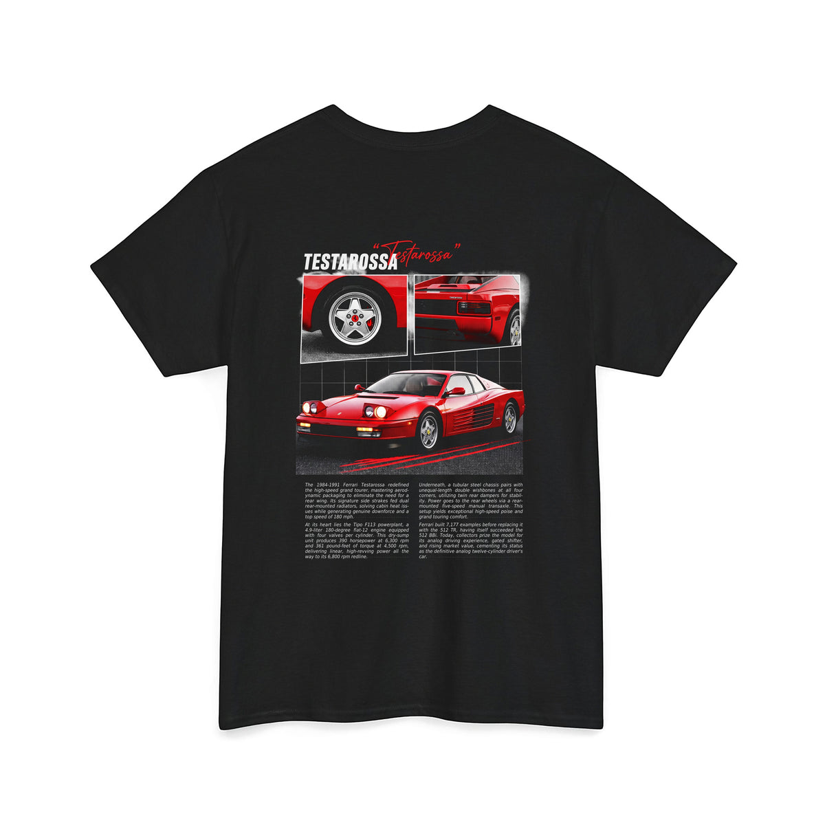 1984-1991 Ferrari Testarossa Cotton T-Shirt