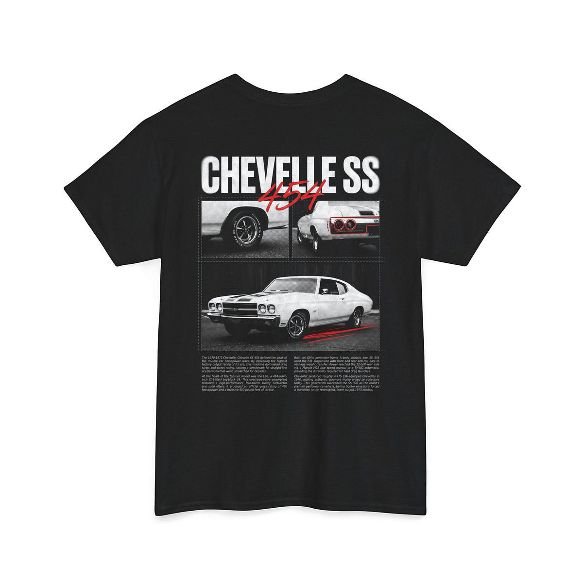 1970-1972 Chevrolet Chevelle SS 454 - Monochrome Cotton T-Shirt