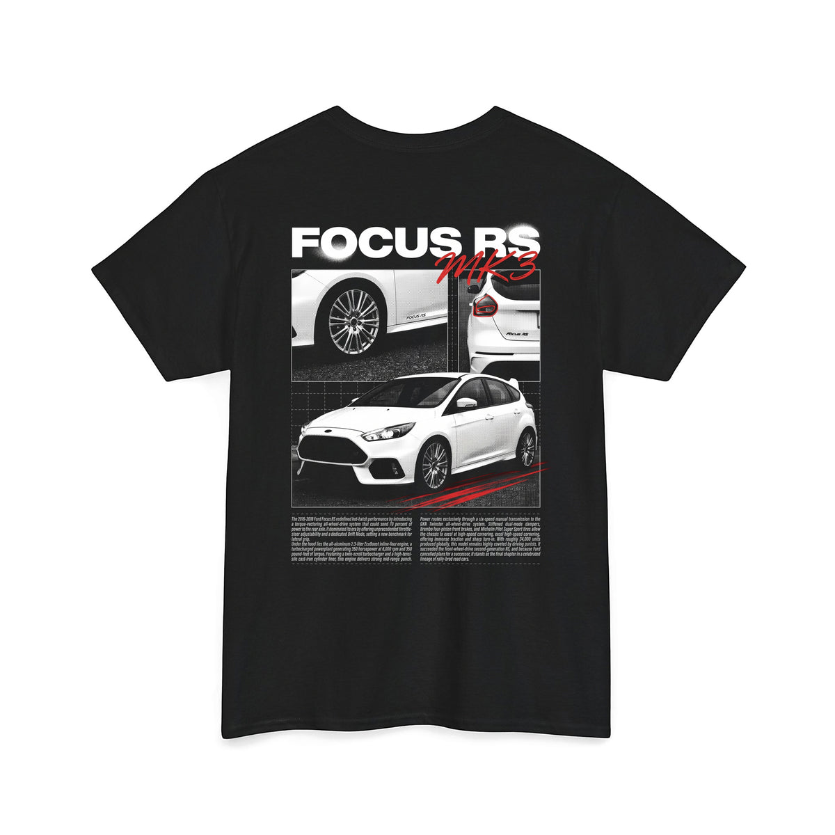 2016-2018 Ford Focus RS - Monochrome Cotton T-Shirt