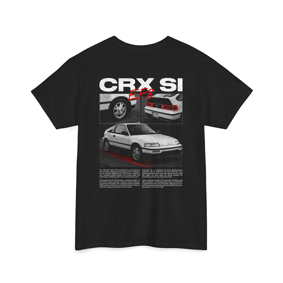 1988-1991 Honda CRX Si - Monochrome Cotton T-Shirt