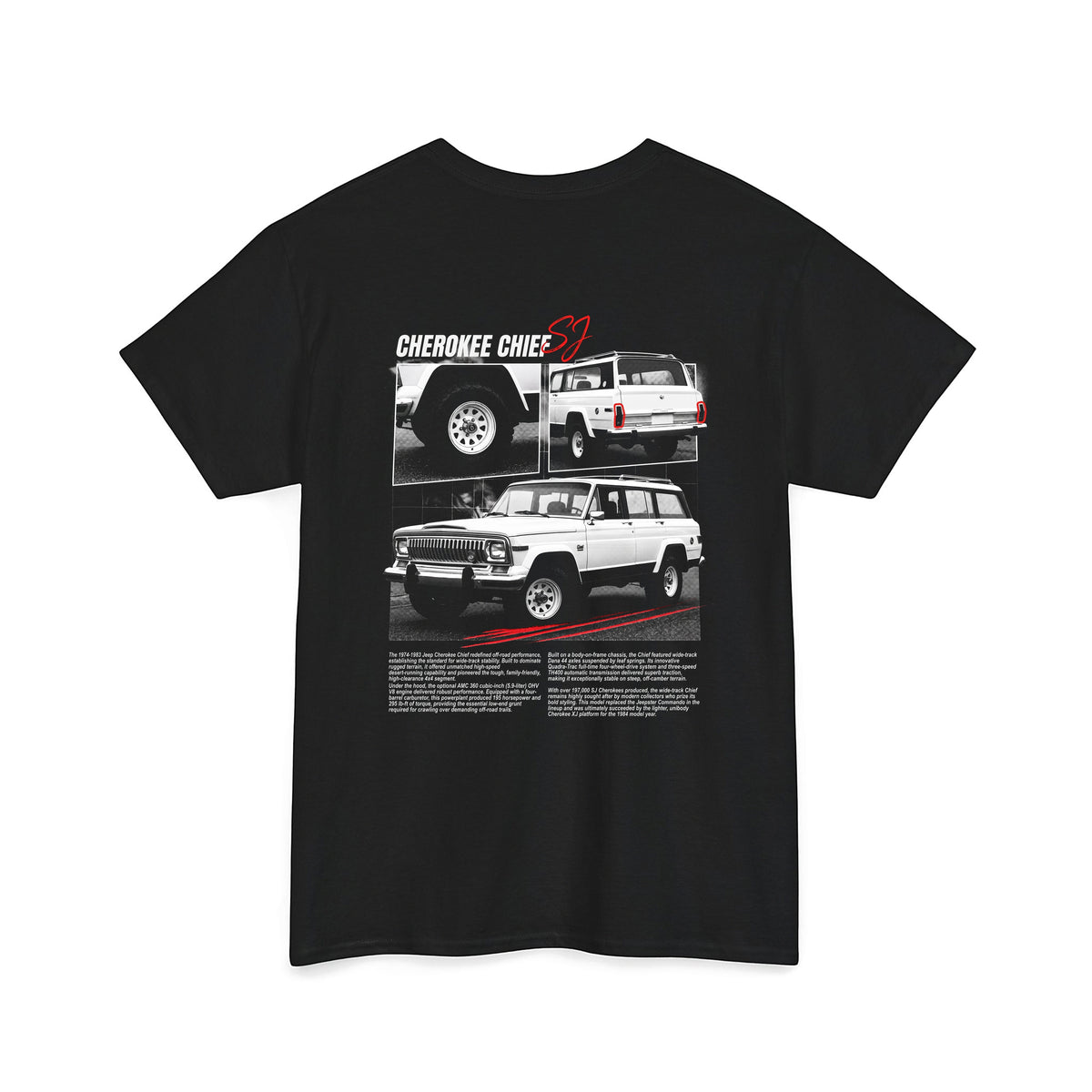 1974-1983 Jeep Cherokee Chief - Monochrome Cotton T-Shirt