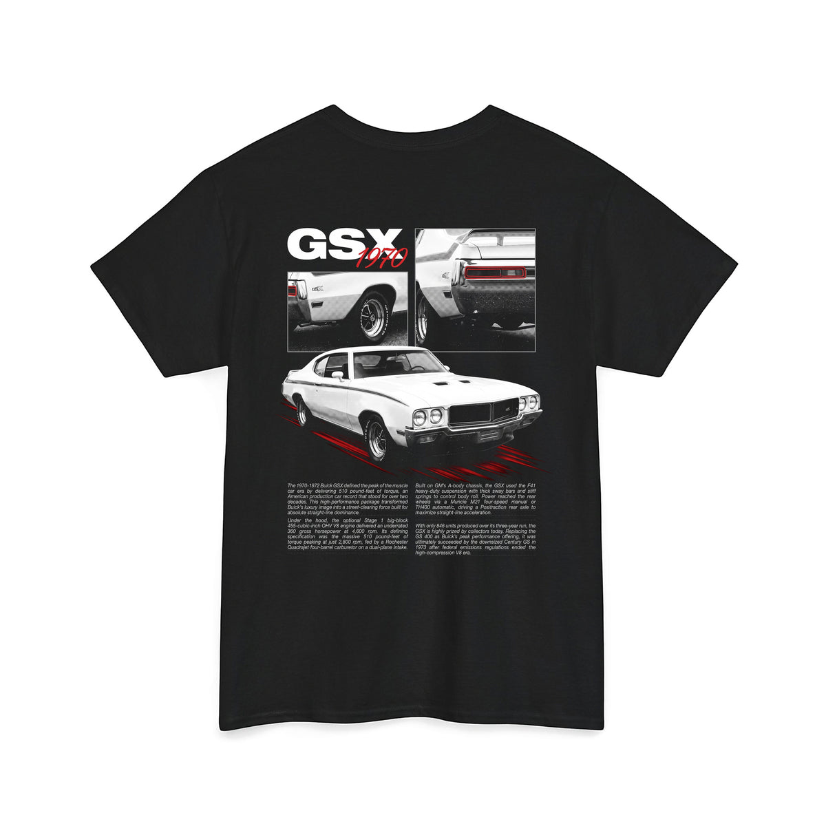 1970-1972 Buick GSX - Monochrome Cotton T-Shirt