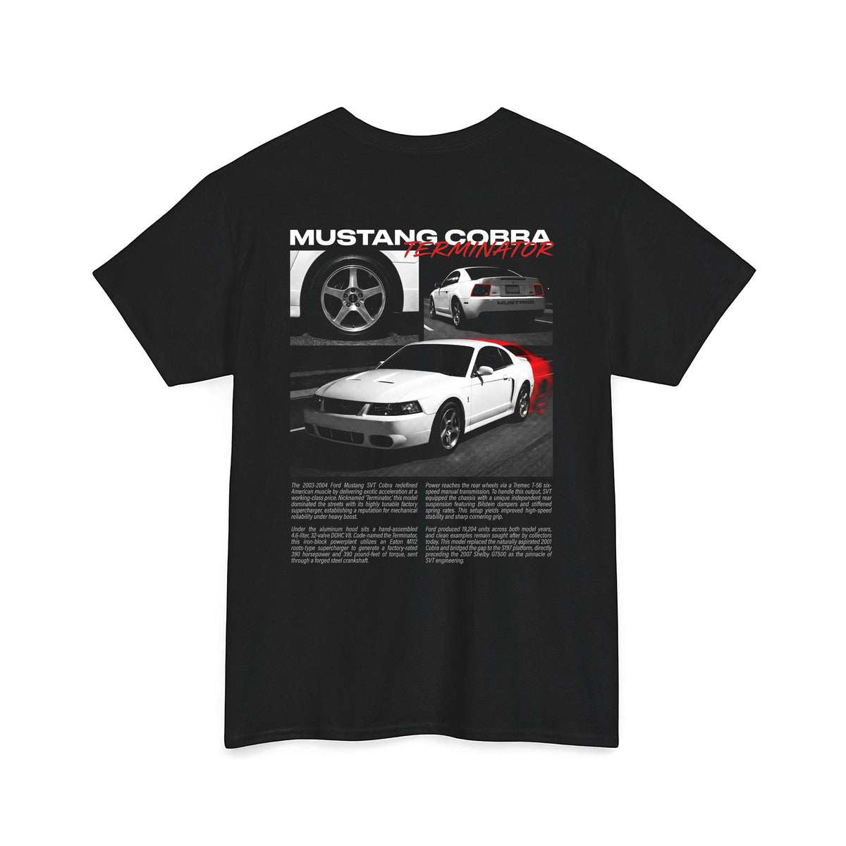 2003-2004 Ford Mustang SVT Cobra - Monochrome Cotton T-Shirt