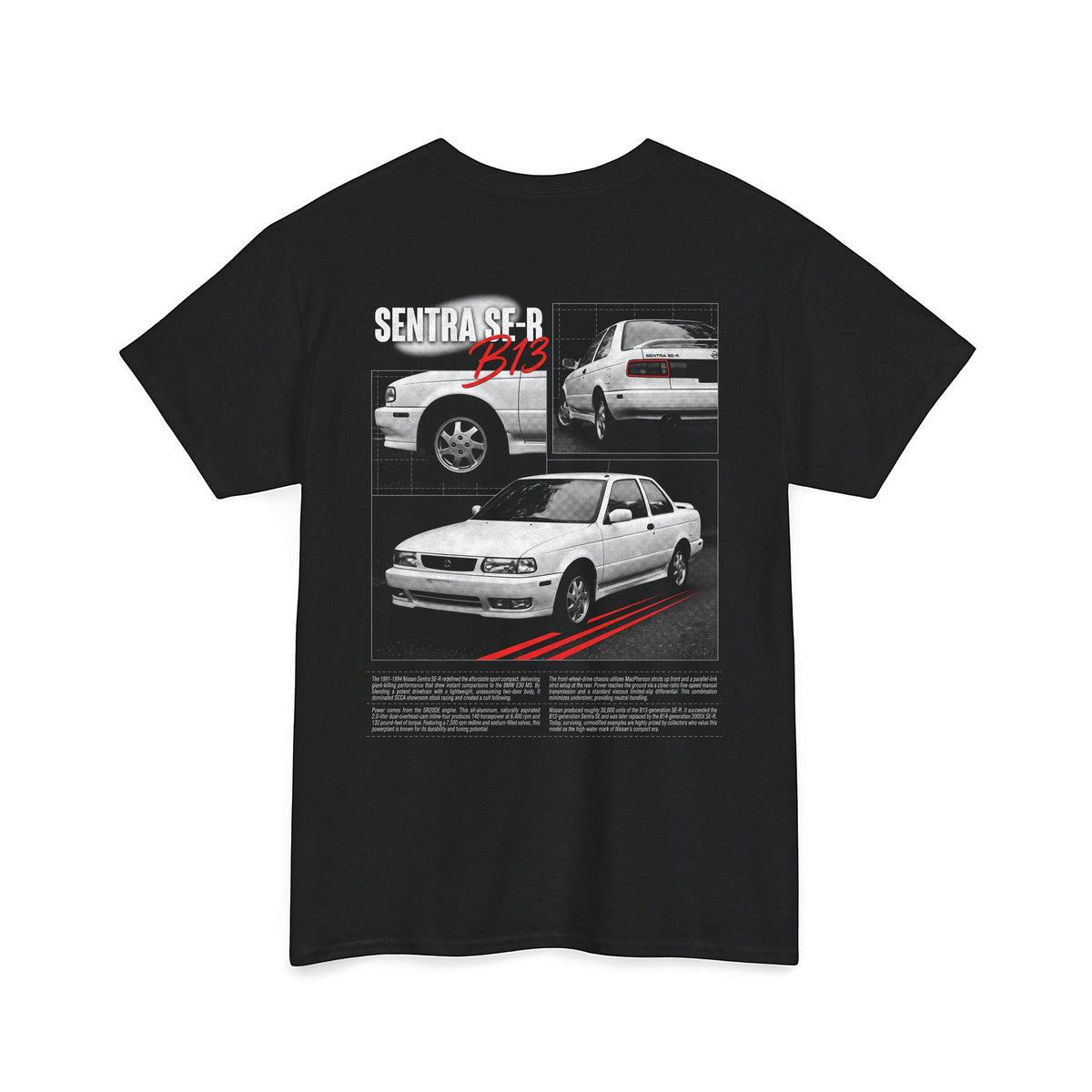 1991-1994 Nissan Sentra SE-R - Monochrome Cotton T-Shirt