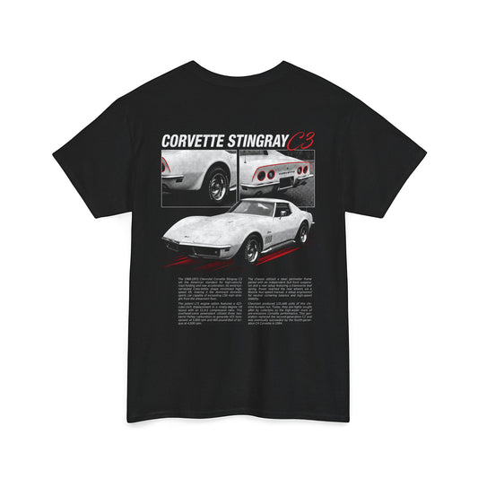 1968-1972 Chevrolet Corvette Stingray C3 - Monochrome Cotton T-Shirt