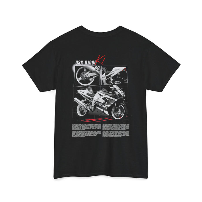 2001-2002 Suzuki GSX-R1000 K1 - Monochrome Cotton T-Shirt