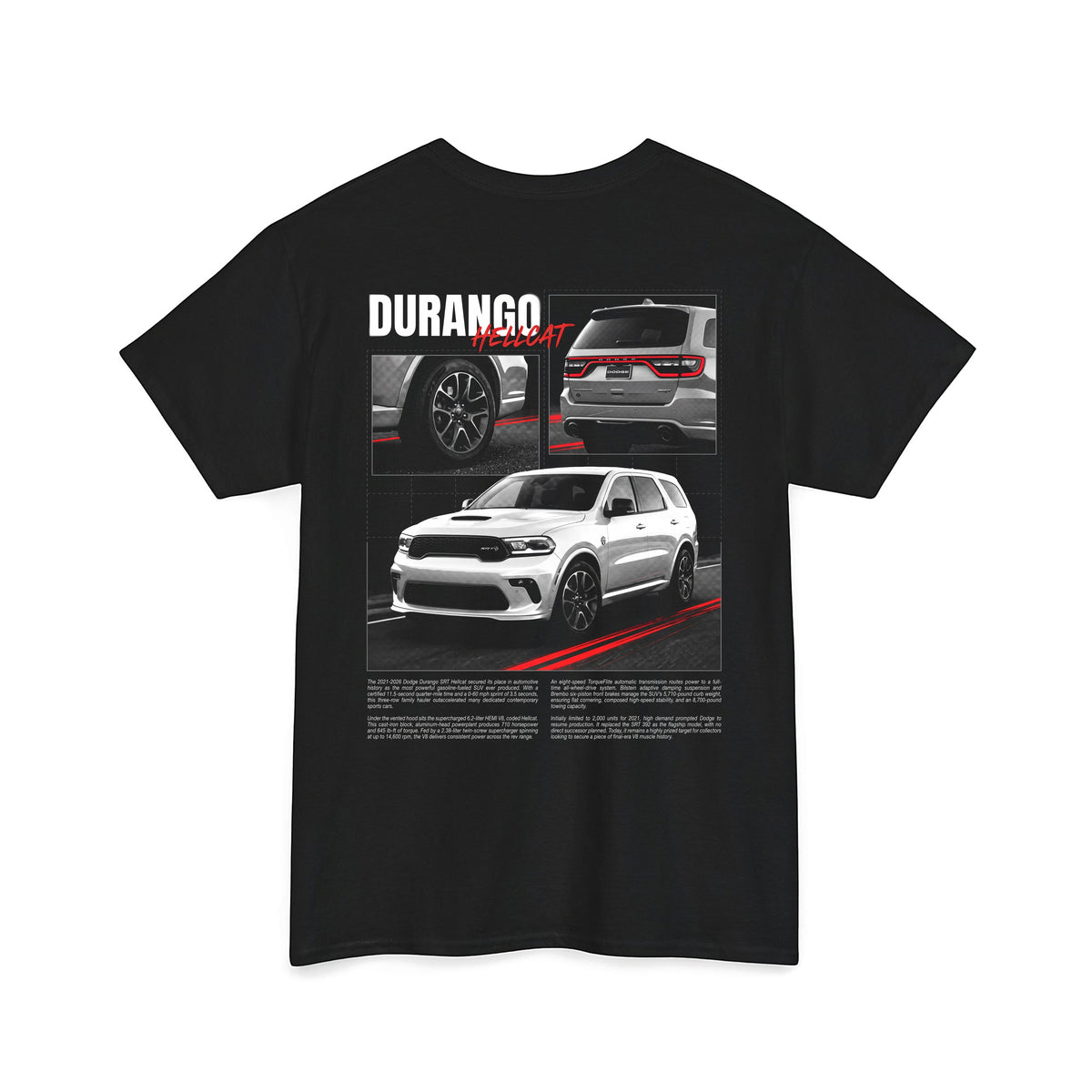 2021-2026 Dodge Durango SRT Hellcat - Monochrome Cotton T-Shirt