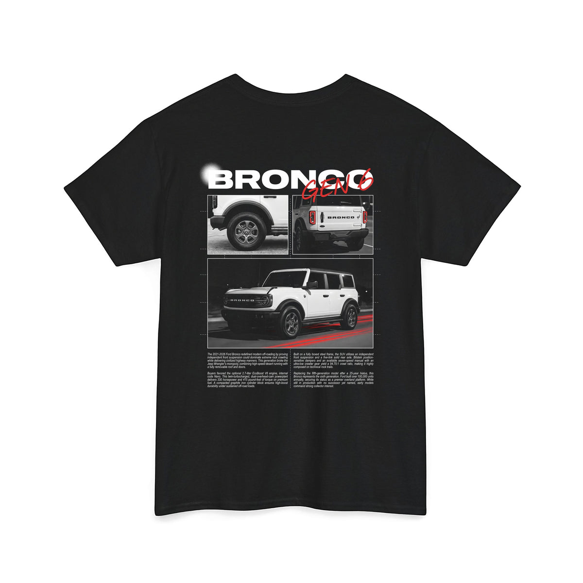 2021-2026 Ford Bronco - Monochrome Cotton T-Shirt