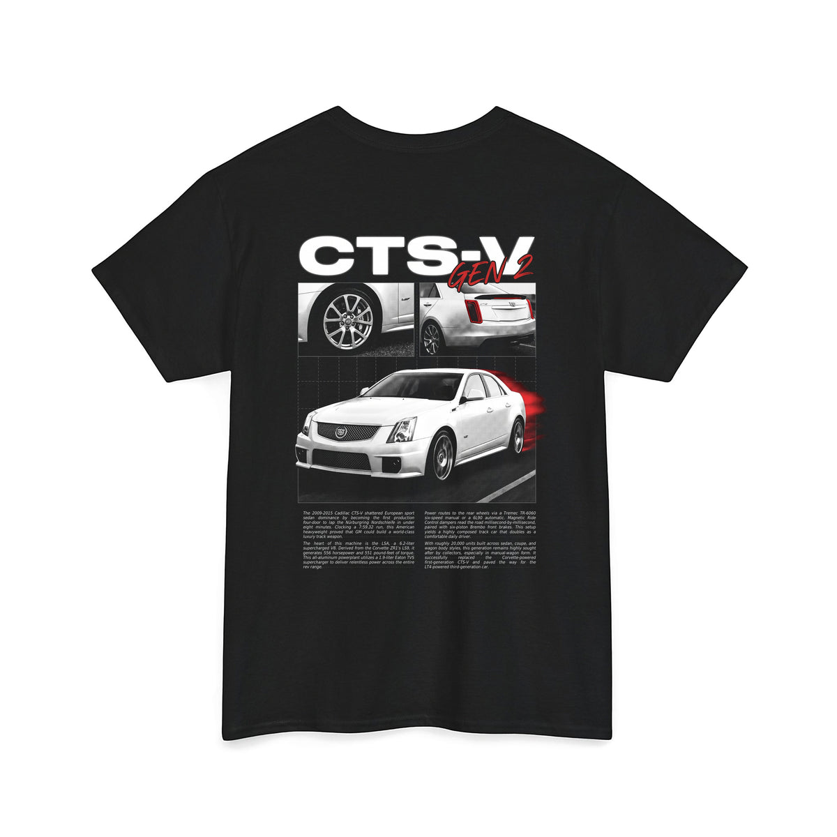 2009-2015 Cadillac CTS-V - Monochrome Cotton T-Shirt