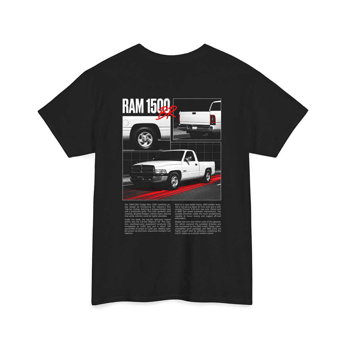 1994-2001 Dodge Ram 1500 - Monochrome Cotton T-Shirt