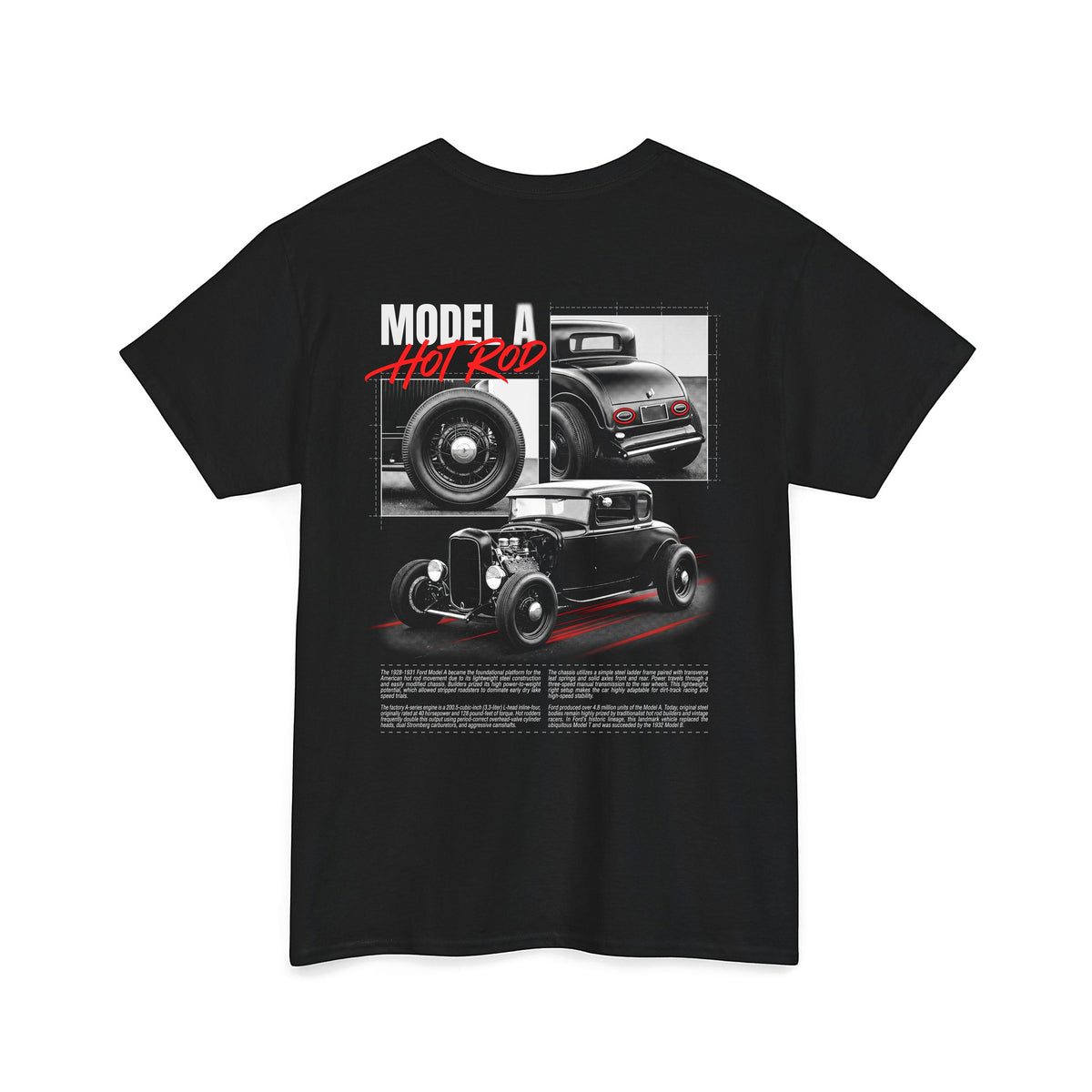 1928-1931 Ford Model A hot rod - Monochrome Cotton T-Shirt