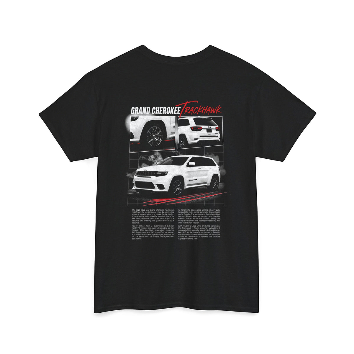 2018-2021 Jeep Grand Cherokee Trackhawk - Monochrome Cotton T-Shirt
