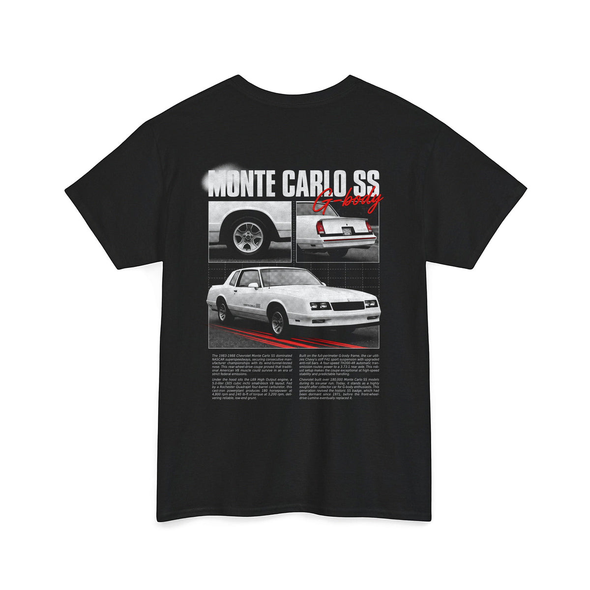 1983-1988 Chevrolet Monte Carlo SS - Monochrome Cotton T-Shirt