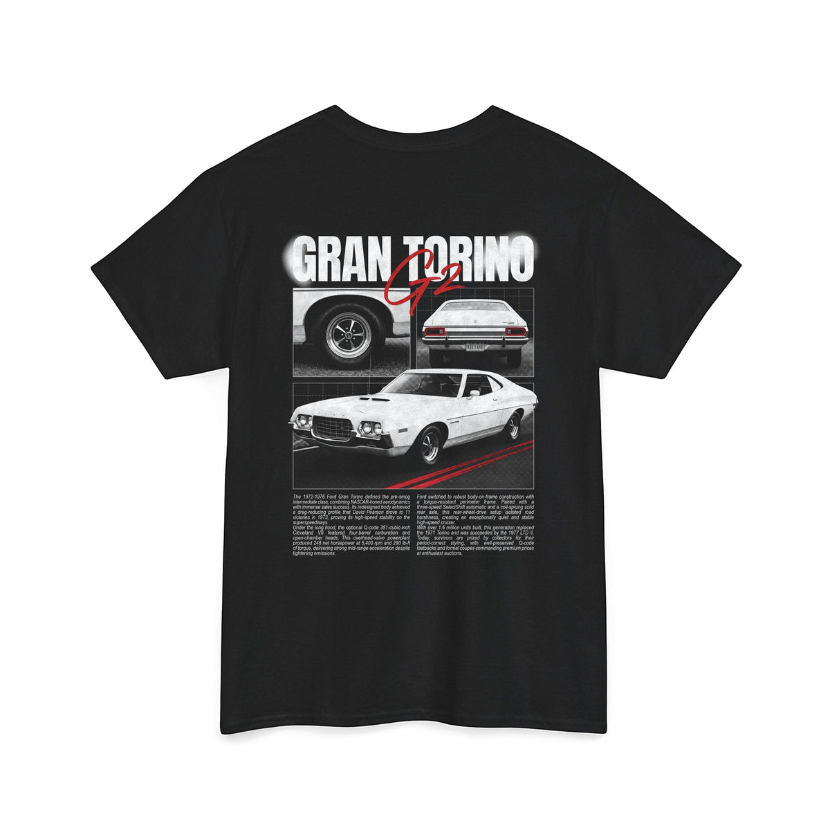 1972-1976 Ford Gran Torino - Monochrome Cotton T-Shirt