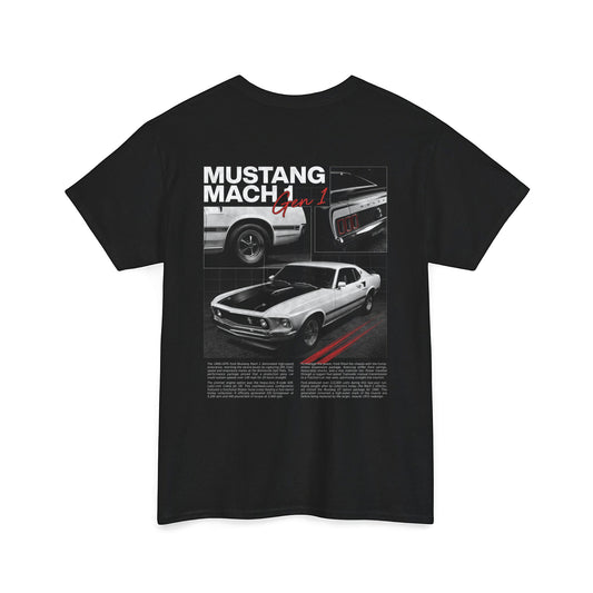 1969-1970 Ford Mustang Mach 1 - Monochrome Cotton T-Shirt