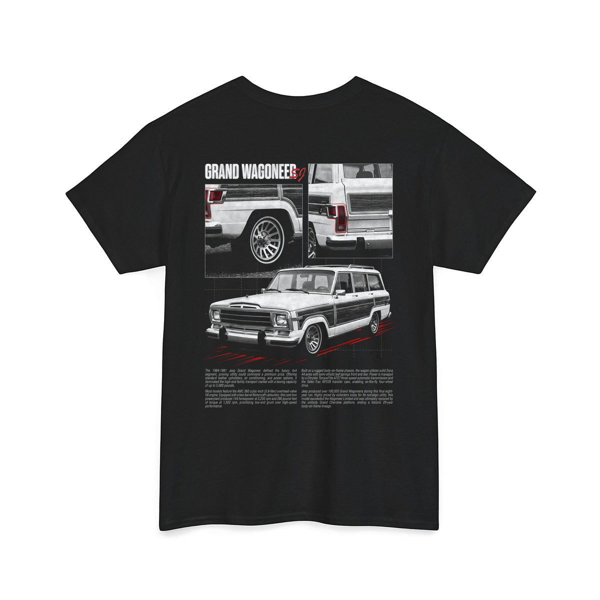 1984-1991 Jeep Grand Wagoneer - Monochrome Cotton T-Shirt