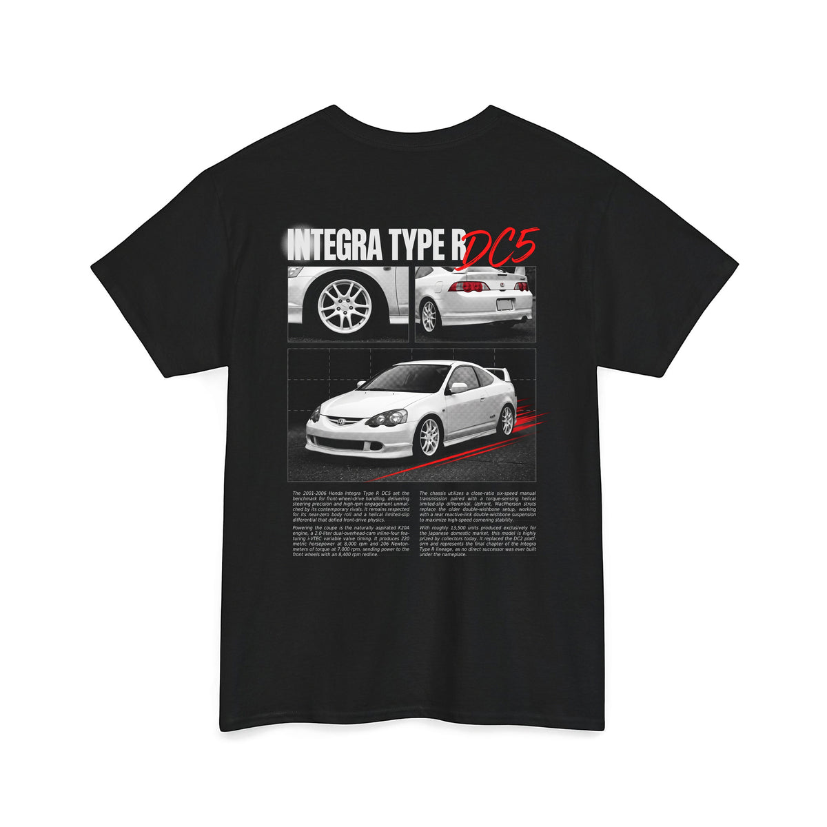 2001-2006 Honda Integra Type R DC5 - Monochrome Cotton T-Shirt