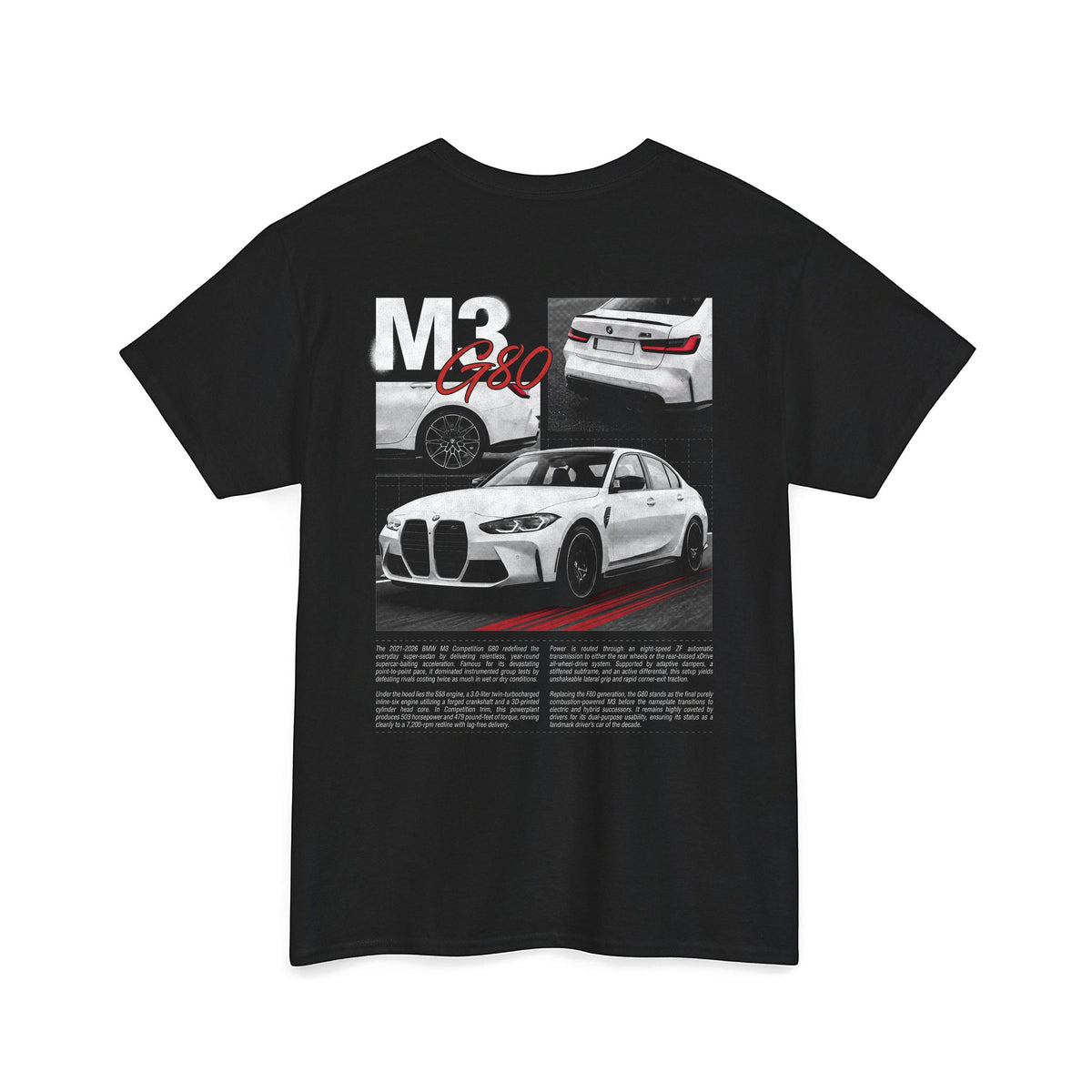 2021-2026 BMW M3 Competition G80 - Monochrome Cotton T-Shirt