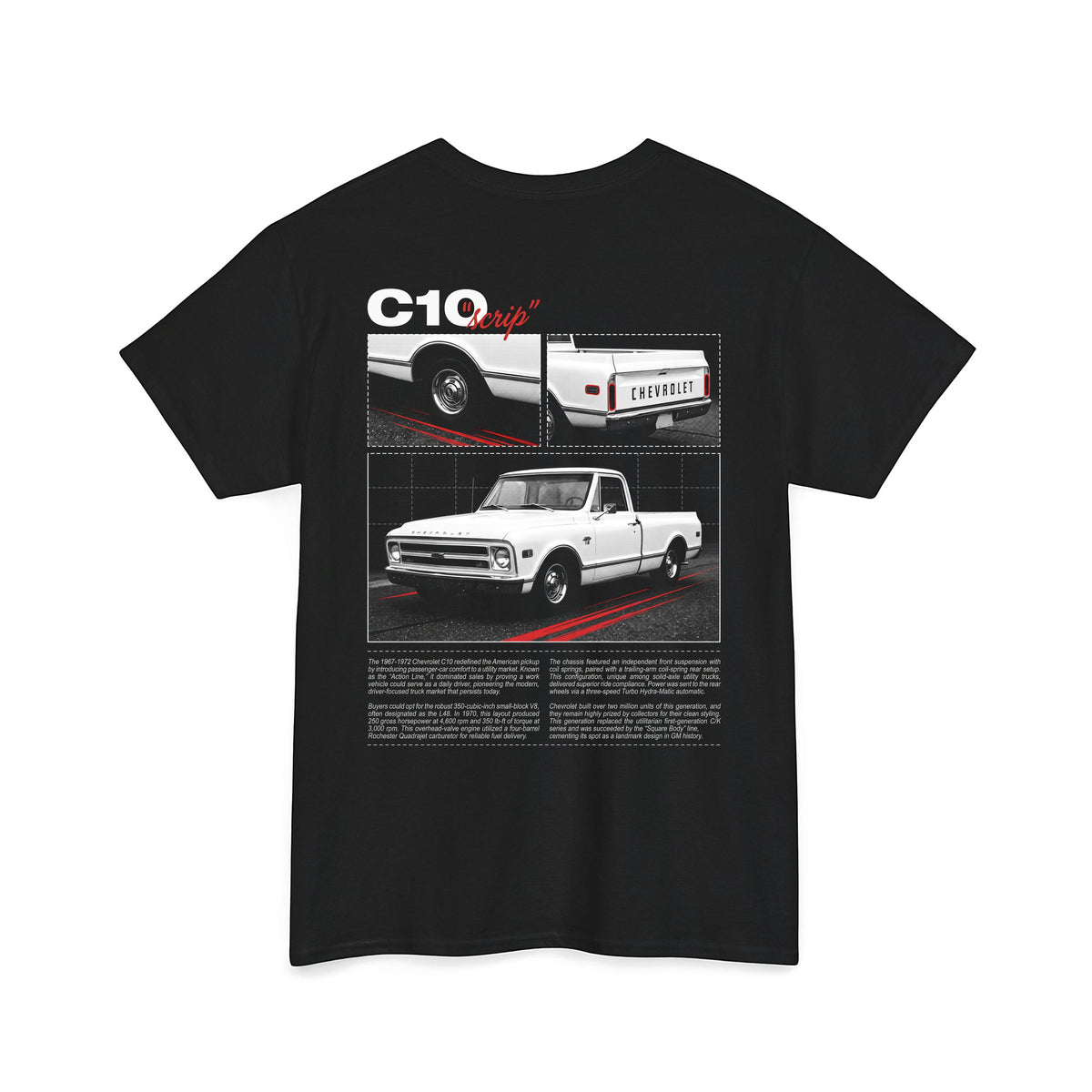 1967-1972 Chevrolet C10 - Monochrome Cotton T-Shirt
