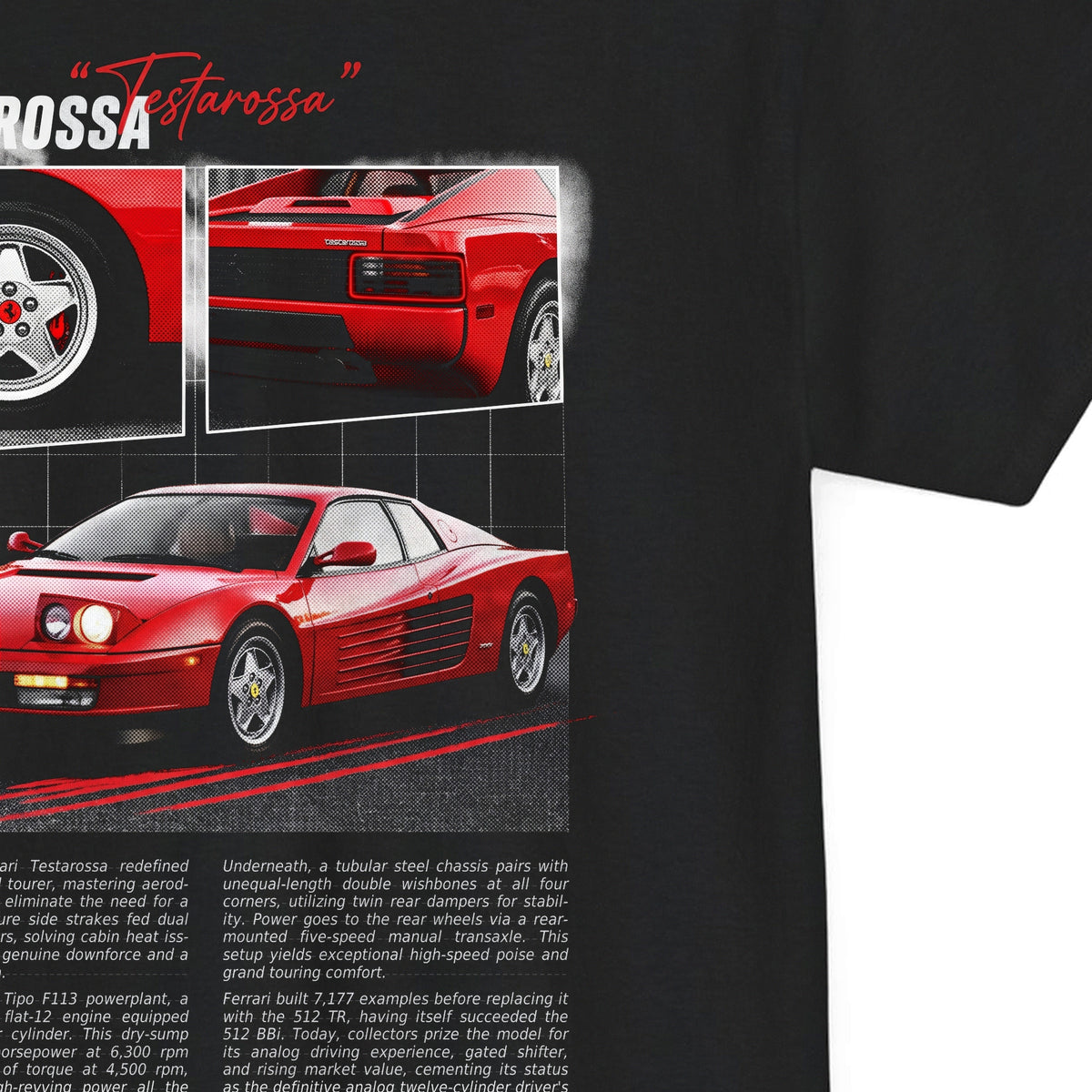 1984-1991 Ferrari Testarossa Cotton T-Shirt