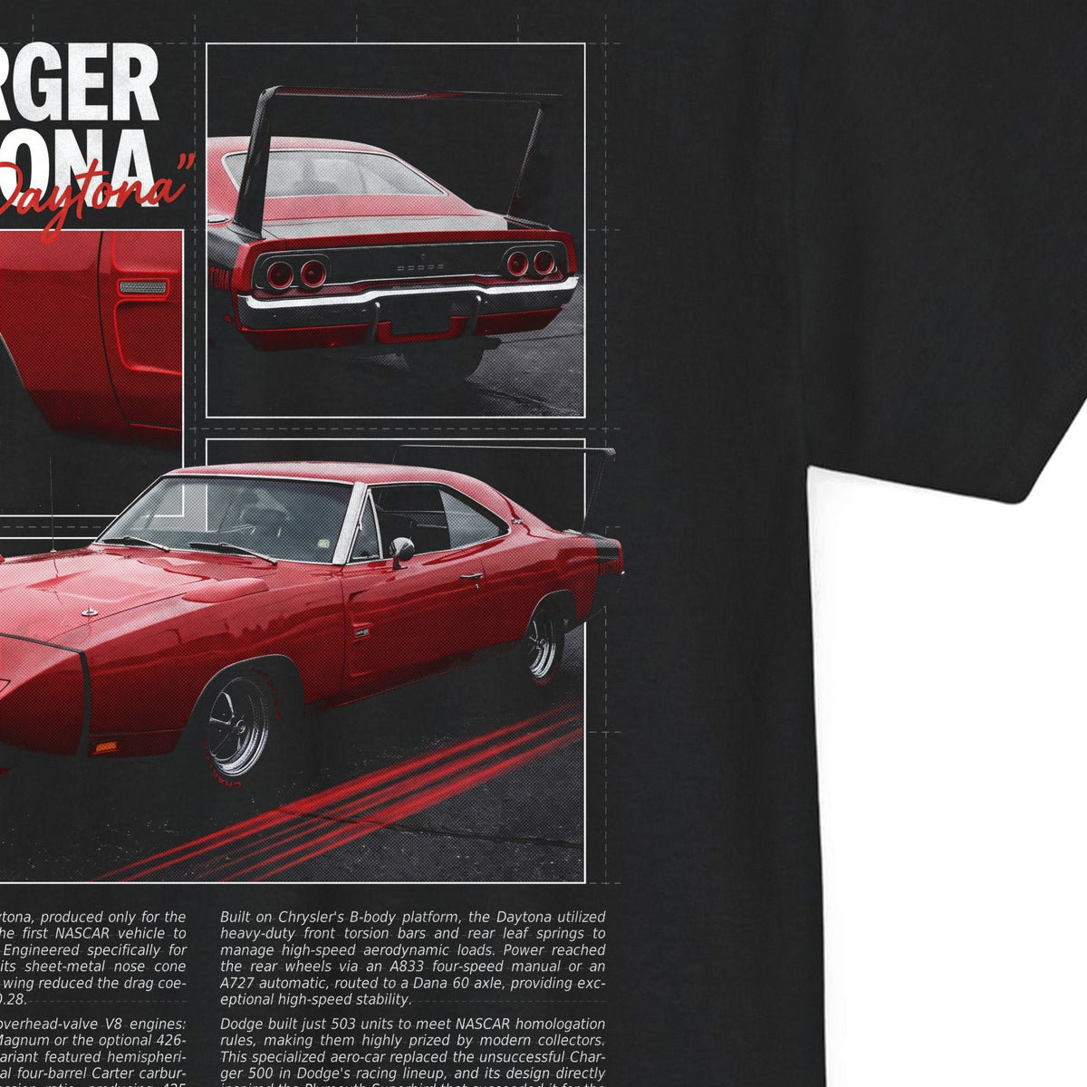 1969 Dodge Charger Daytona Cotton T-Shirt