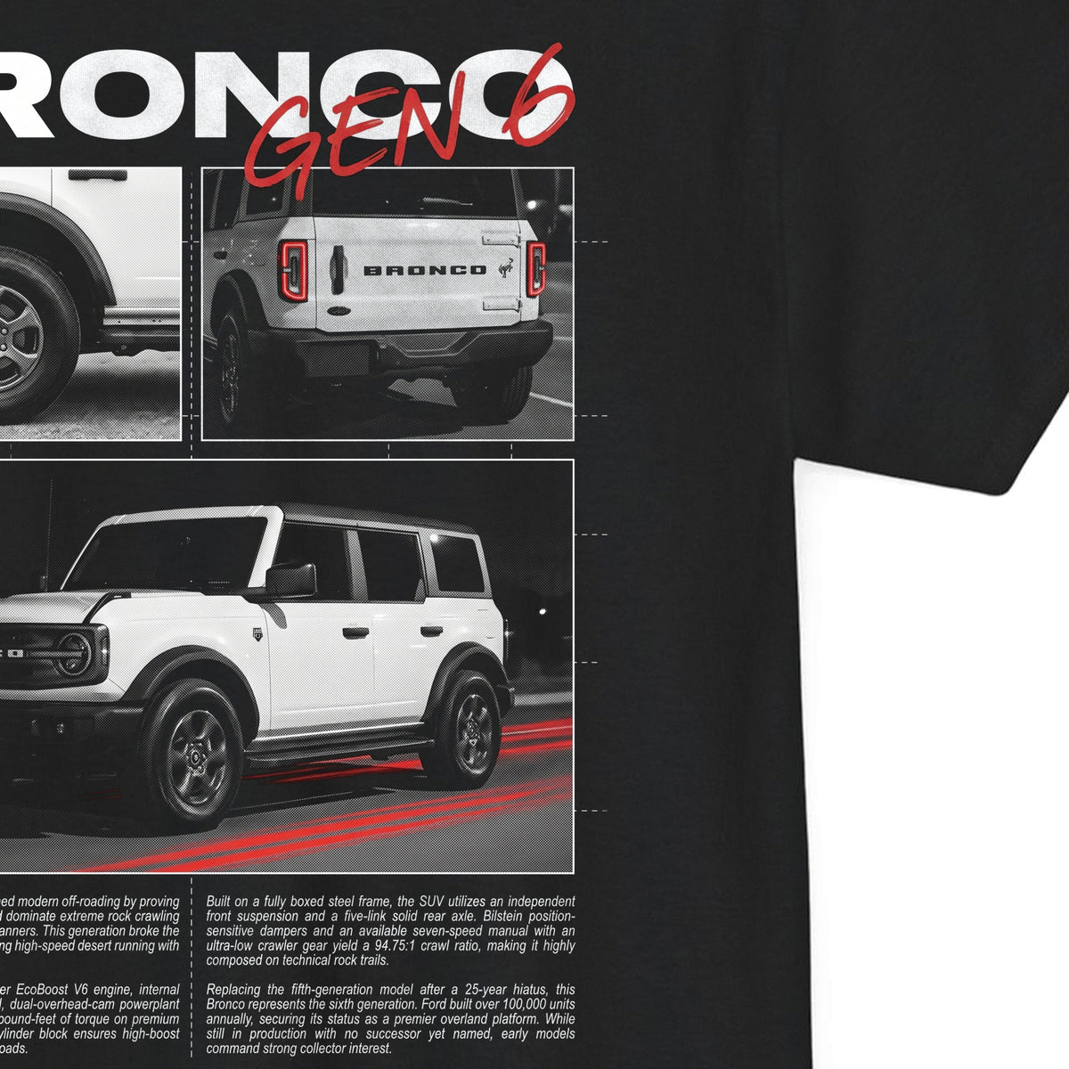 2021-2026 Ford Bronco - Monochrome Cotton T-Shirt