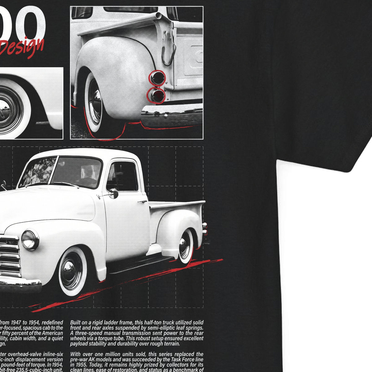 1947-1954 Chevrolet 3100 - Monochrome Cotton T-Shirt