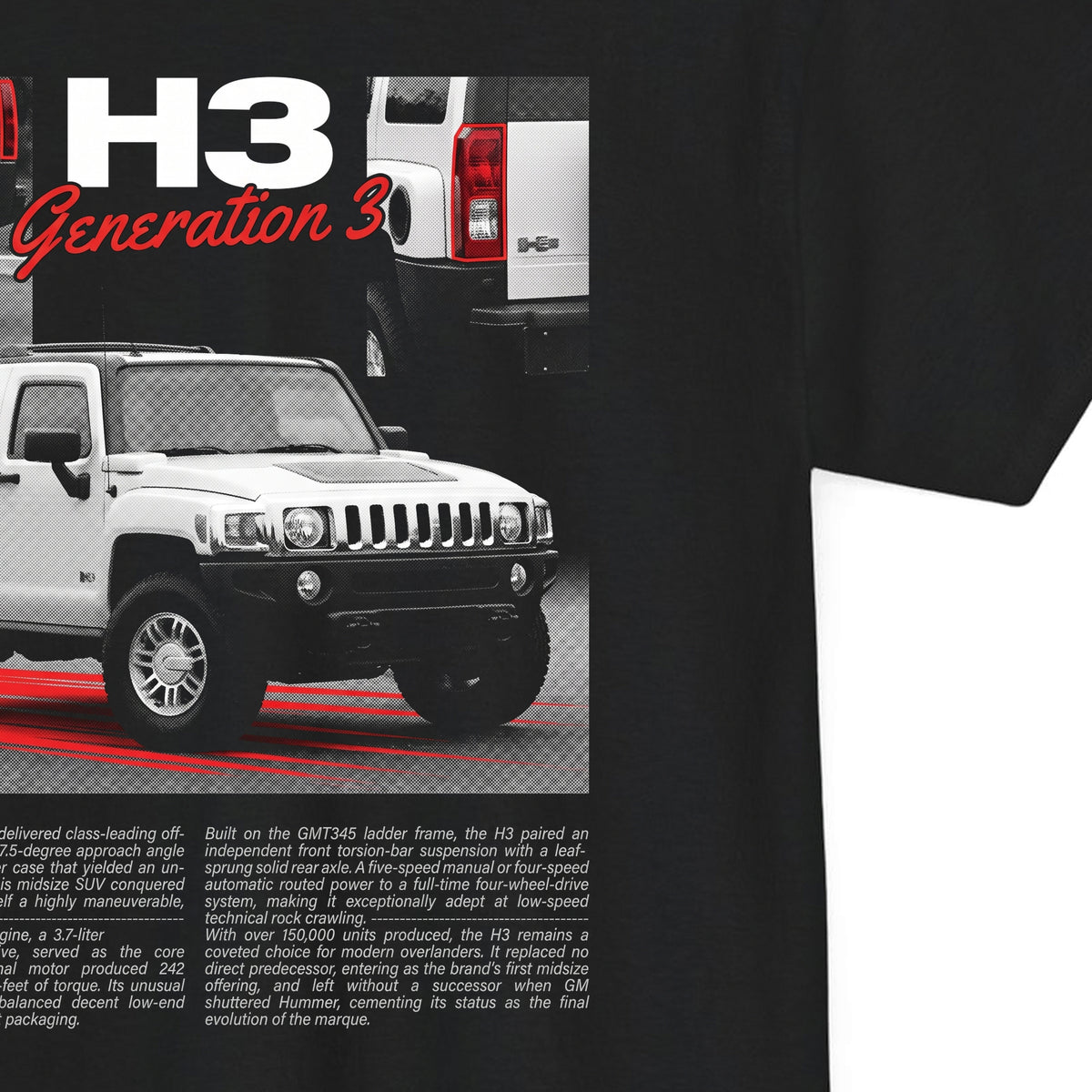 2006-2010 Hummer H3 - Monochrome Cotton T-Shirt