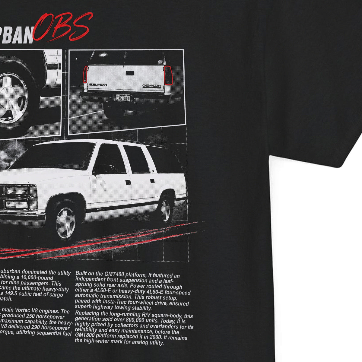 1992-1999 Chevrolet Suburban - Monochrome Cotton T-Shirt