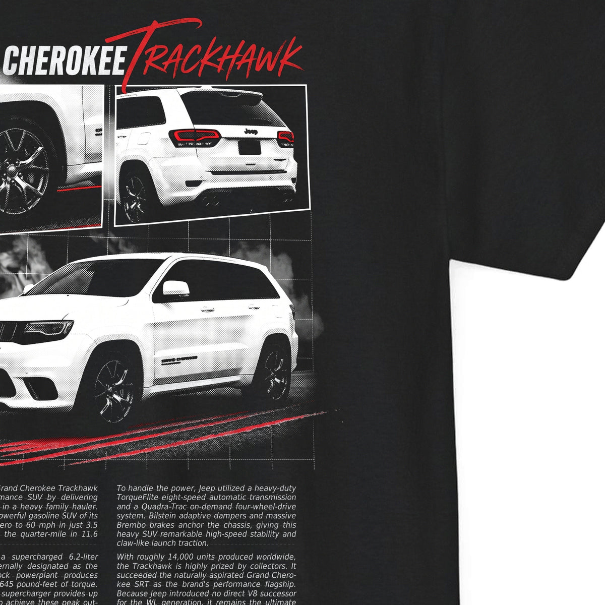 2018-2021 Jeep Grand Cherokee Trackhawk - Monochrome Cotton T-Shirt