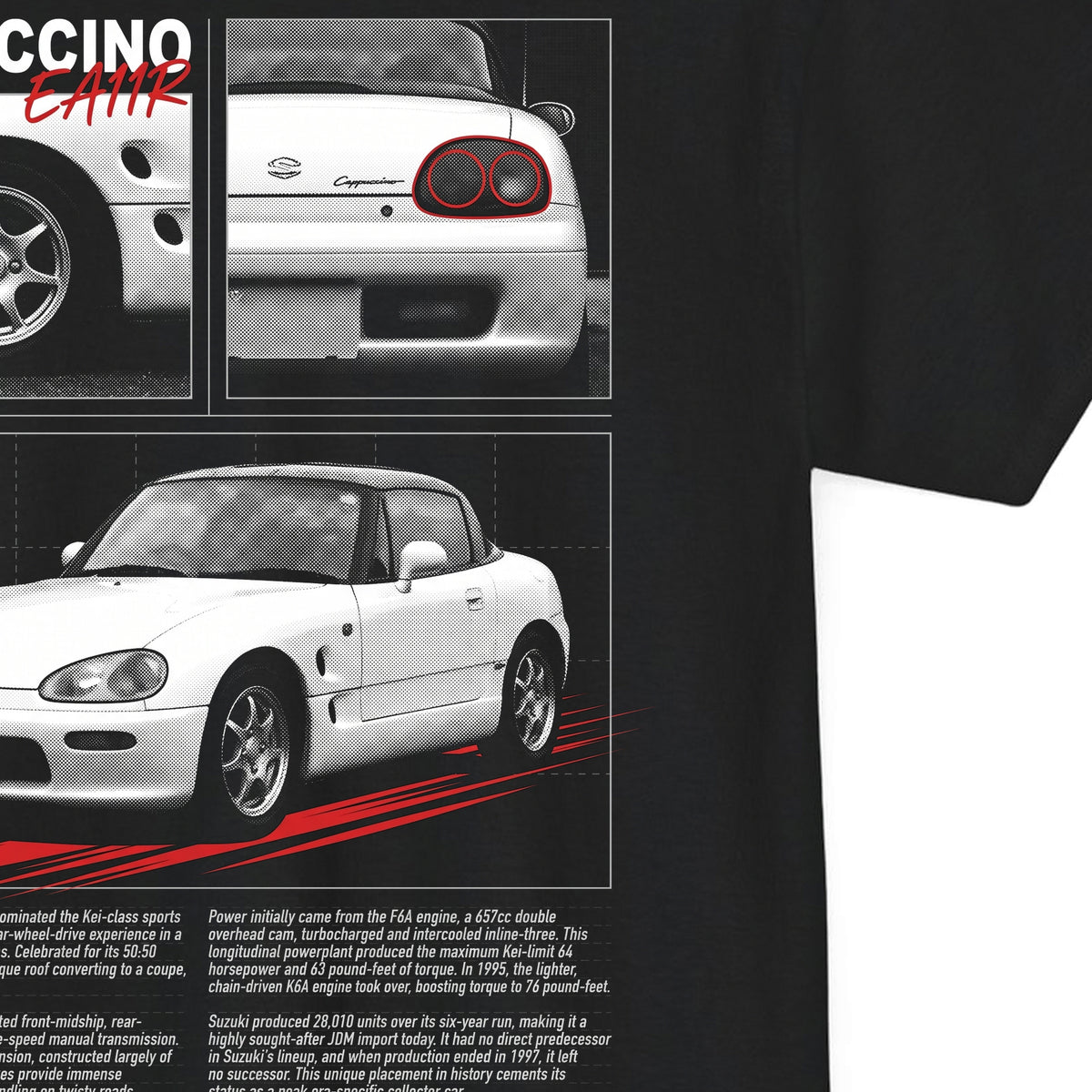 1991-1997 Suzuki Cappuccino - Monochrome Cotton T-Shirt