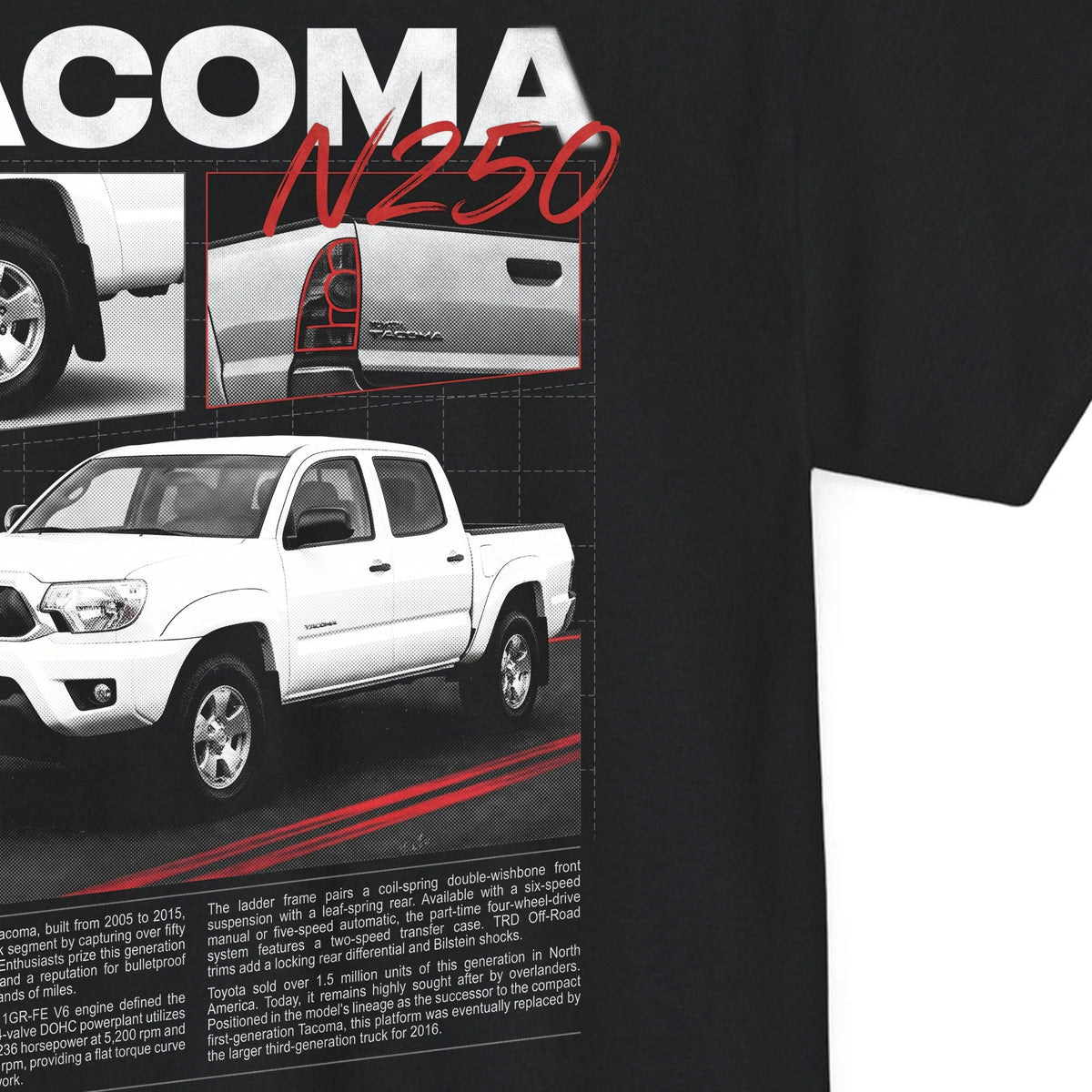 2005-2015 Toyota Tacoma - Monochrome Cotton T-Shirt