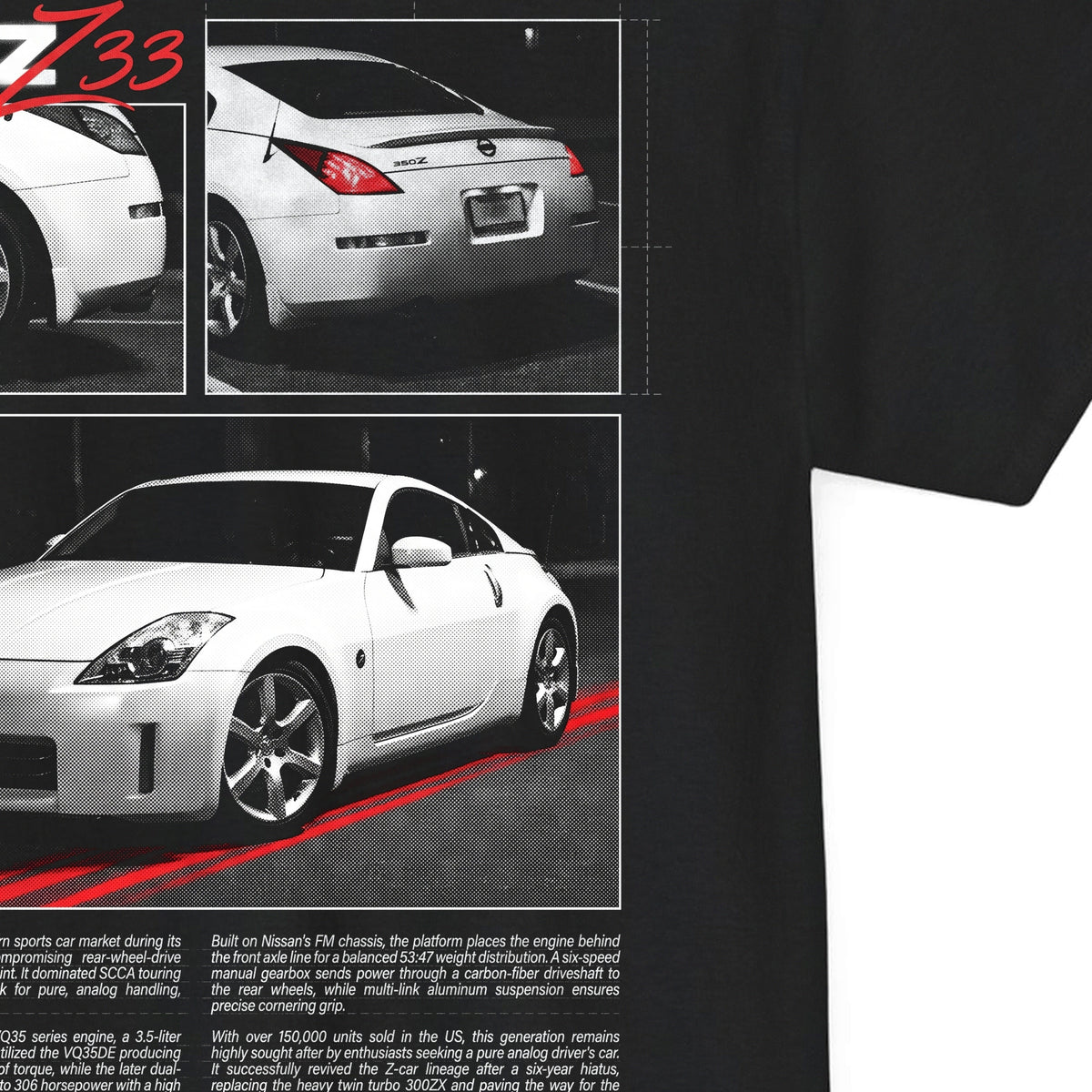 2003-2009 Nissan 350Z - Monochrome Cotton T-Shirt