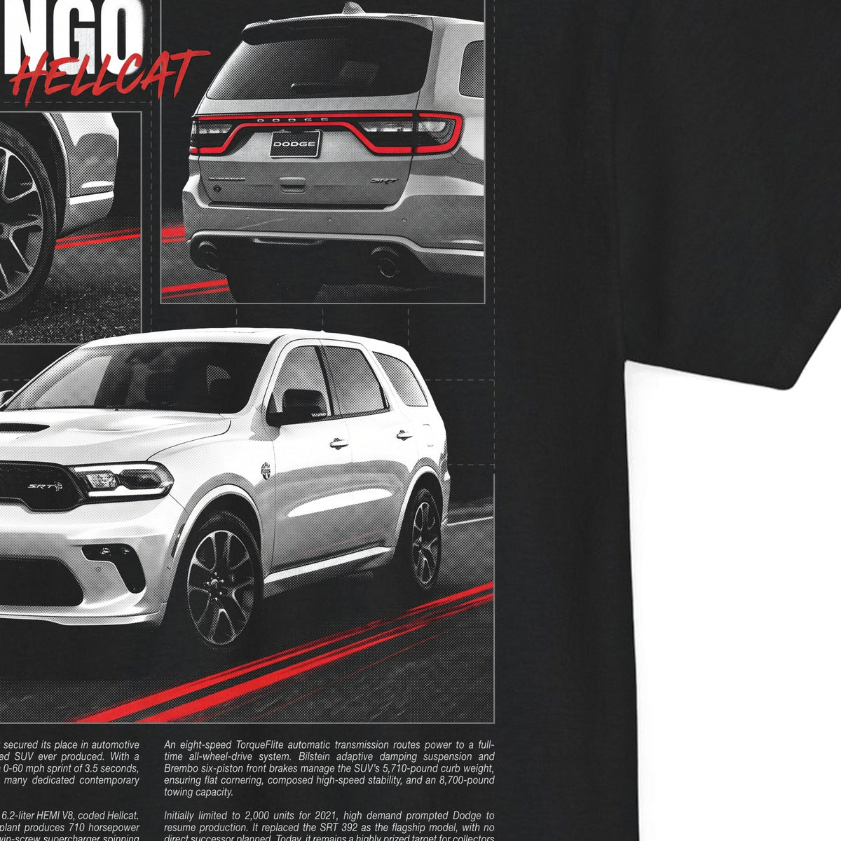 2021-2026 Dodge Durango SRT Hellcat - Monochrome Cotton T-Shirt