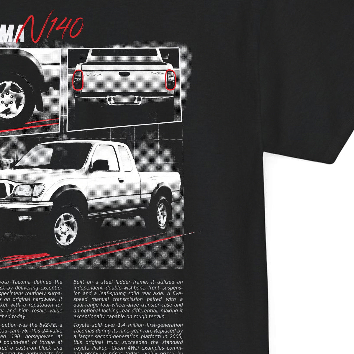 1995-2004 Toyota Tacoma - Monochrome Cotton T-Shirt