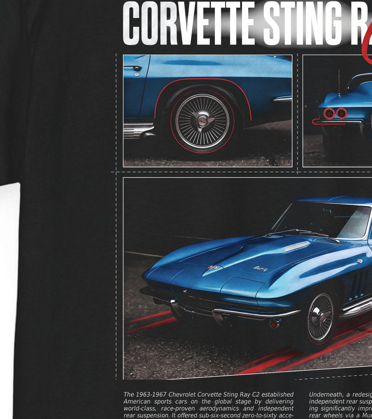 1963-1967 Chevrolet Corvette Sting Ray C2 Cotton T-Shirt