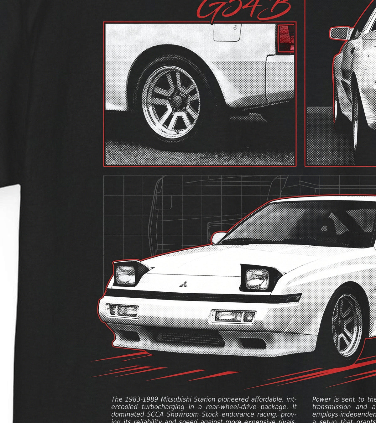 1983-1989 Mitsubishi Starion - Monochrome Cotton T-Shirt