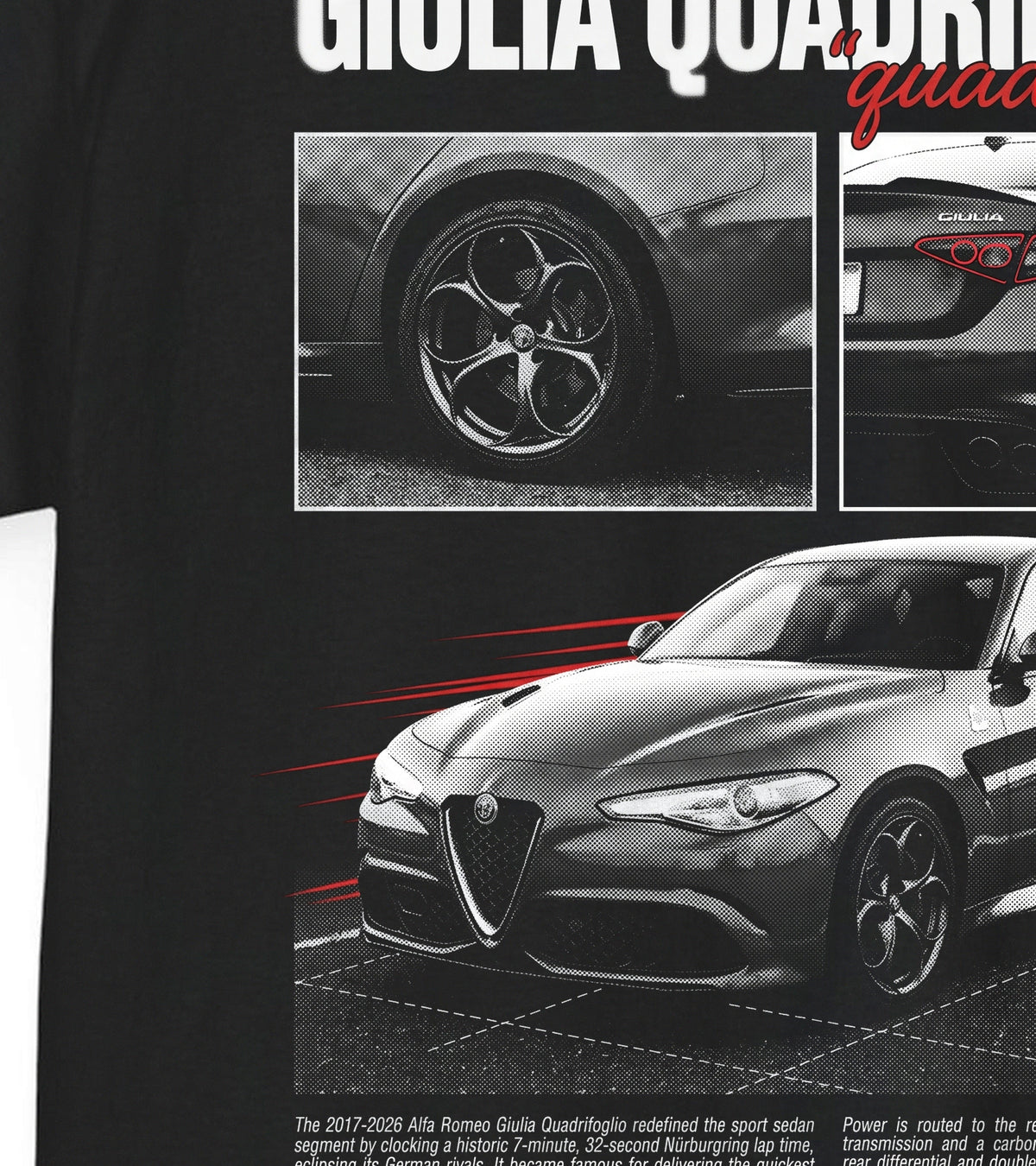 2017-2026 Alfa Romeo Giulia Quadrifoglio - Monochrome Cotton T-Shirt