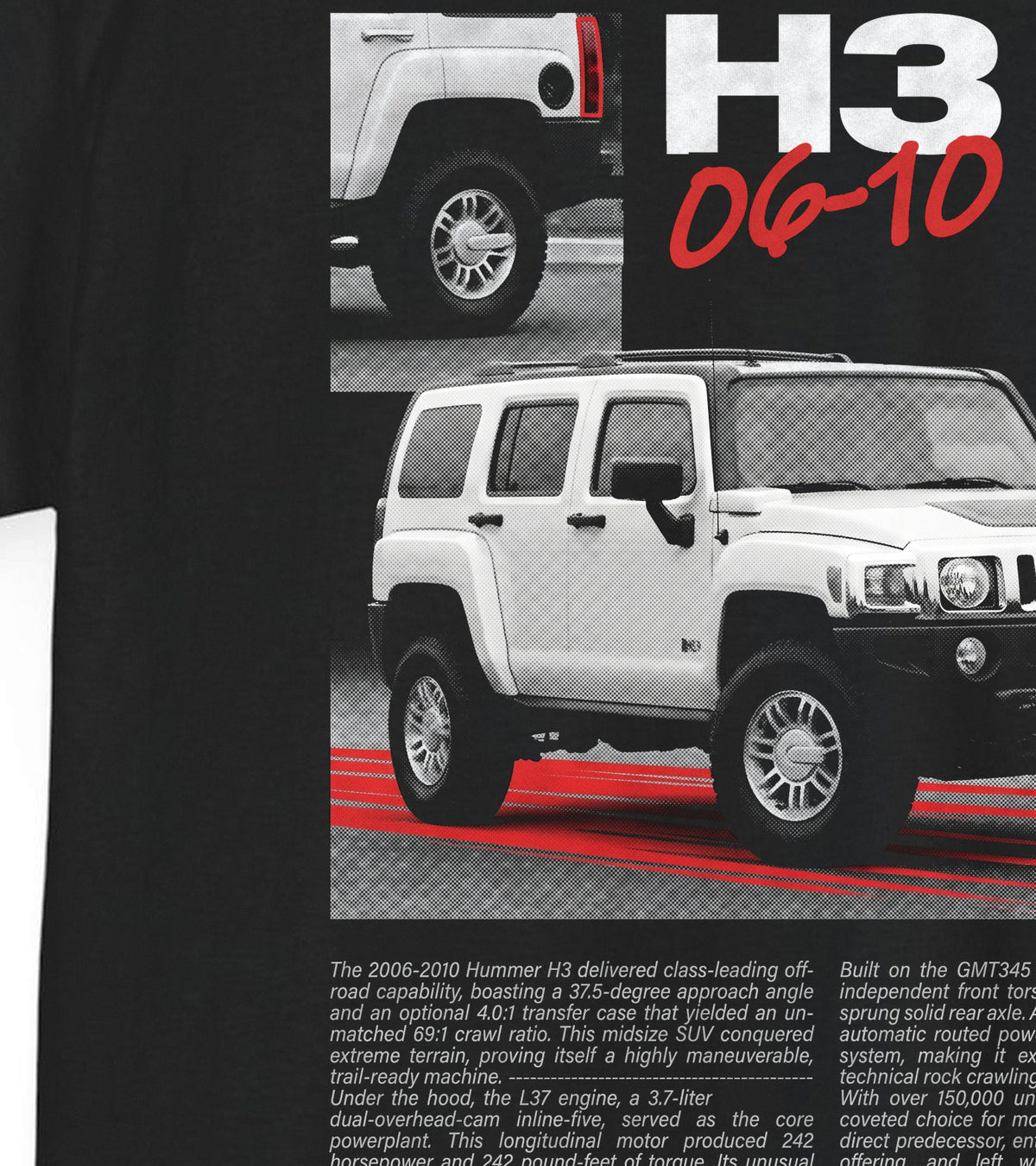 2006-2010 Hummer H3 - Monochrome Cotton T-Shirt