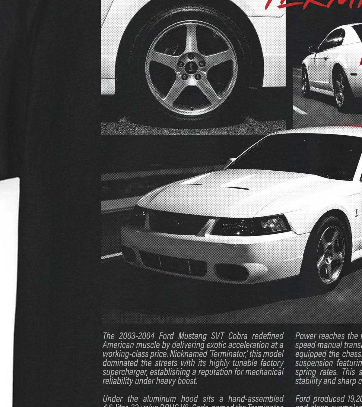 2003-2004 Ford Mustang SVT Cobra - Monochrome Cotton T-Shirt
